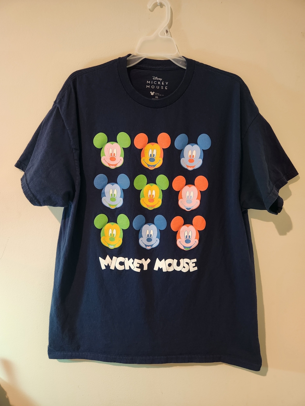Mickey Mouse Disney T-shirt Blue Pop Art Style Mens XL